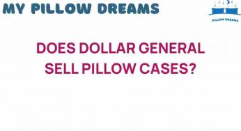 Uncovering the Truth: Does Dollar General Sell Pillow Cases?