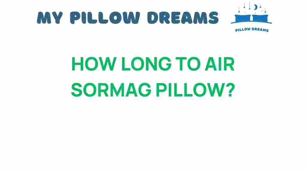 how-long-to-air-sormag-pillow