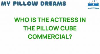 Discovering the Actress in the Pillow Cube Commercial: Who Is She?
